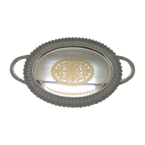ΔΙΣΚΟΣ ΜΕ ΚΑΘΡΕΦΤΗ Fylliana ΑΣΗΜΙ ΧΡΩΜΑ 39x24x3,5εκ sls