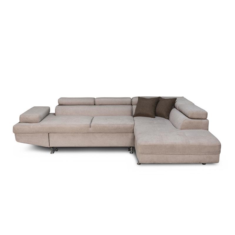 ΚΑΝΑΠΕΣ ΓΩΝΙΑ Fylliana RIO-M 3+4 ΔΕΞΙΑ TAUPE / ΚΑΦΕ 278x192x79εκ