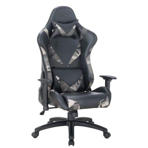 ΚΑΡΕΚΛΑ ΓΡΑΦΕΙΟΥ-GAMING Fylliana 9810 ΓΚΡΙ ΜΕ ΓΚΡΙ 68.5x69.5x128.5εκ