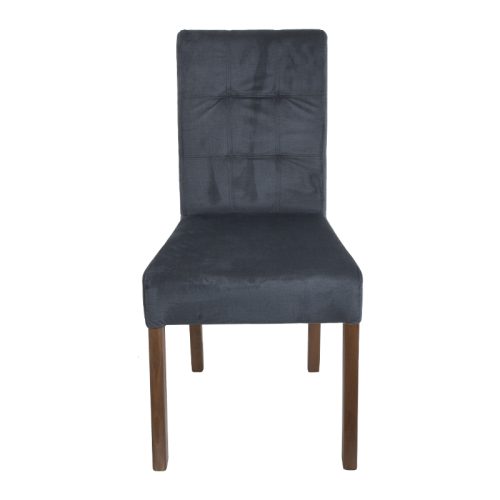 ΚΑΡΕΚΛΑ ΤΡΑΠΕΖΑΡΙΑΣ Fylliana Τ-12 Domenic ΓΚΡΙ ΥΦΑΣΜΑ GREY OAK ΠΟΔΙΑ 45x45x90εκ