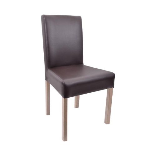 ΚΑΡΕΚΛΑ ΤΡΑΠΕΖΑΡΙΑΣ Τ-11 SAWANA ΚΑΦΕ ΤΕΧΝΟΔΕΡΜΑ ΜΕ GREY OAK ΠΟΔΙΑ 45x40x90εκ