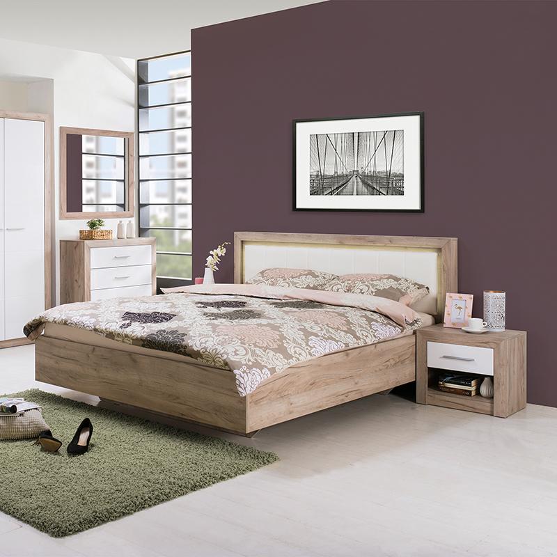 ΚΟΜΟΔΙΝΟ Astor NO1F Grey Oak - Λευκή Λάκα 53x35x46εκ