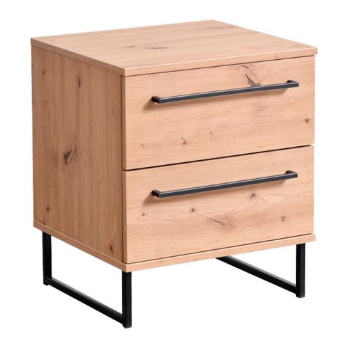 ΚΟΜΟΔΙΝΟ SARDINIA NO2F ARTISAN OAK / ΜΑΥΡΟ 45.5x35x54εκ