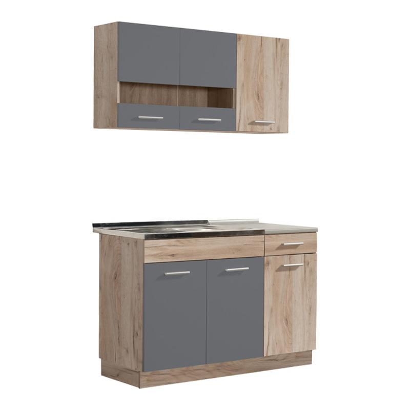 ΚΟΥΖΙΝΑ DALILA 120 GREY OAK / ΓΚΡΙ 120x51,5x206,5εκ