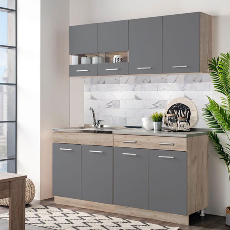 ΚΟΥΖΙΝΑ DALILA 120 GREY OAK / ΓΚΡΙ 120x51,5x206,5εκ