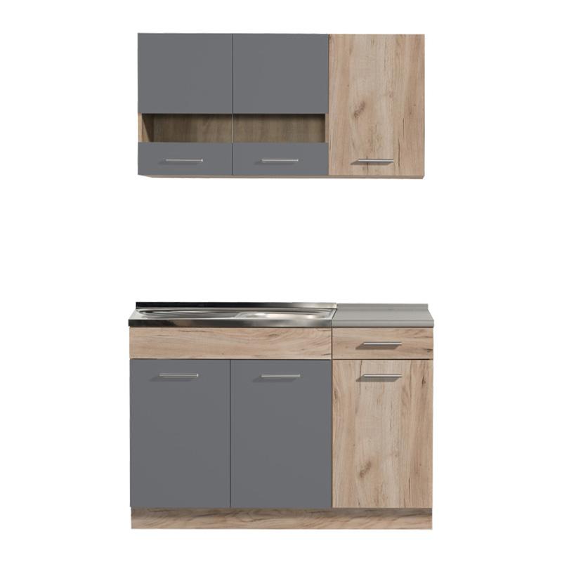 ΚΟΥΖΙΝΑ DALILA 120 GREY OAK / ΓΚΡΙ 120x51,5x206,5εκ