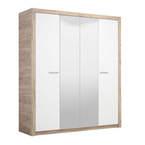 ΝΤΟΥΛΑΠΑ Astor 4K2O Grey Oak -Λευκή Λάκα 179.5x55.5x204εκ