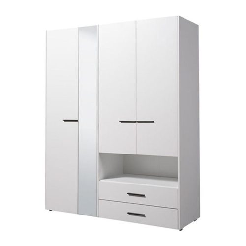 ΝΤΟΥΛΑΠΑ LEON 4K2FO ΛΕΥΚΟ ΧΡΩΜΑ 161x55x205.5εκ