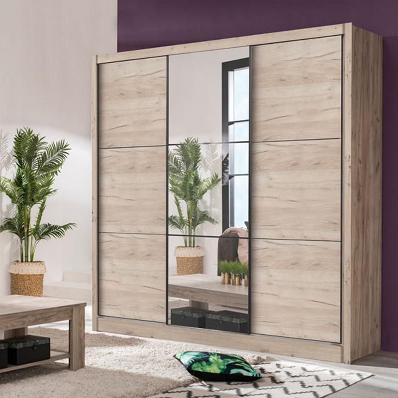 ΝΤΟΥΛΑΠΑ NAVARA ΜΕ ΚΑΘΡΕΦΤΗ 245 OG GREY OAK 242x60x215,5εκ