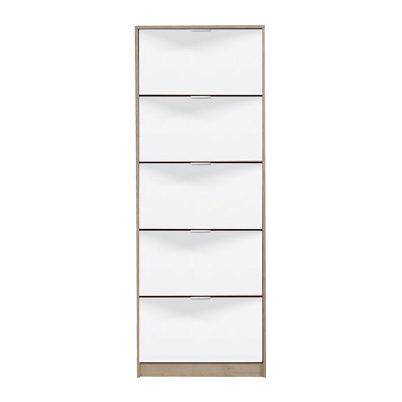 ΠΑΠΟΥΤΣΟΘΗΚΗ Hugo 25 Grey Oak ΜΕ ΚΑΘΡΕΦΤΗ 67x28x191,5εκ