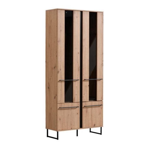 ΒΙΤΡΙΝΑ SARDINIA 2K VS2 ARTISAN OAK / ΜΑΥΡΟ 84.5x35x193.5εκ srd