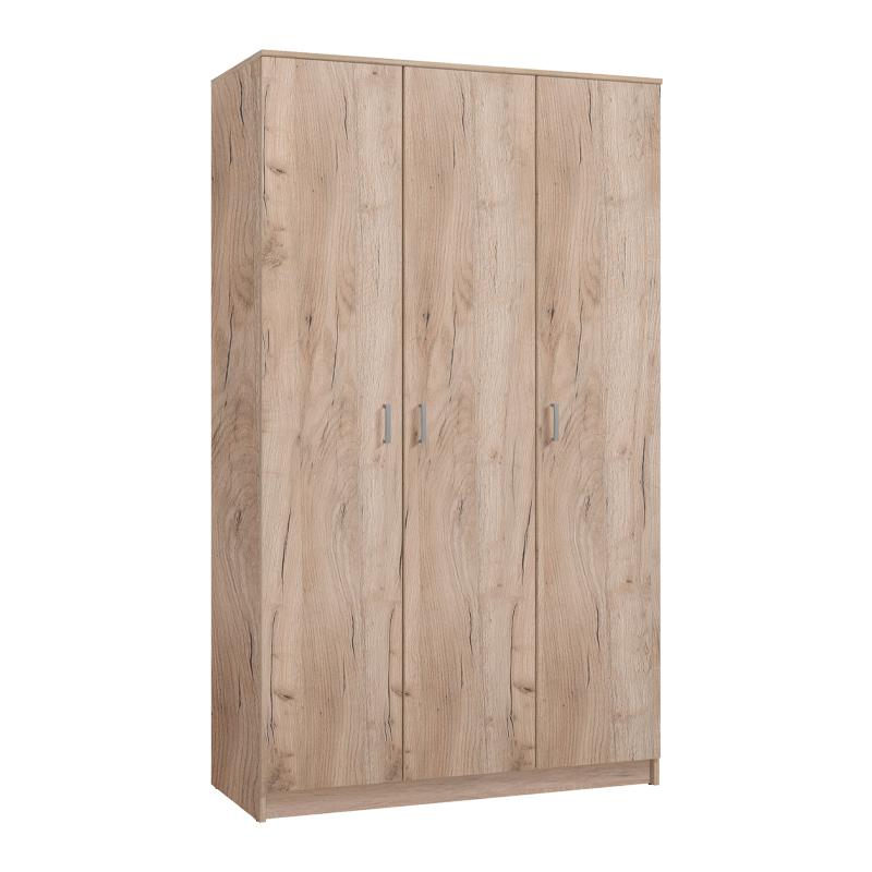 ΝΤΟΥΛΑΠΑ HANA 3K GREY OAK 120x52x205εκ
