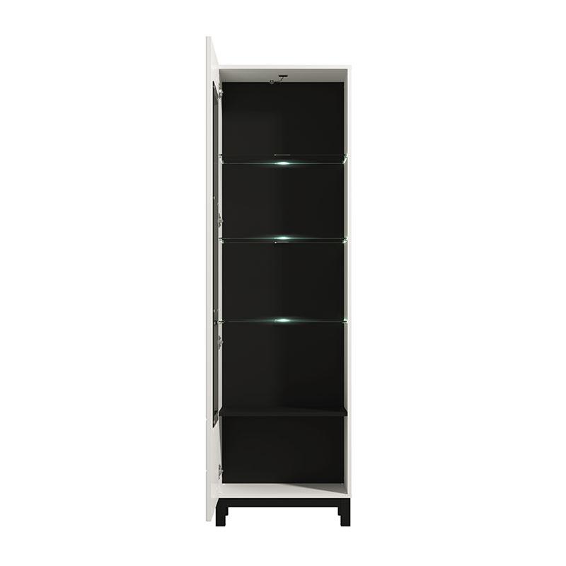 ΒΙΤΡΙΝΑ SARTHE 1K VS1 ΛΕΥΚΟ-ΜΑΥΡΟ-ΛΕΥΚΟ ΜΑΤ-ΜΑΥΡΟ MAT 58x35x204εκ n.t.v