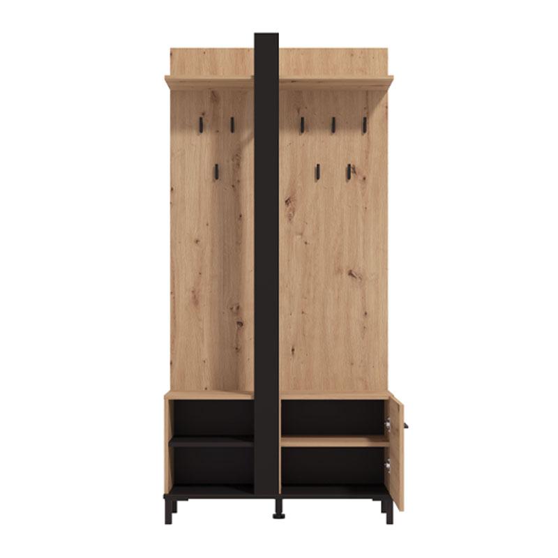 ΕΠΙΠΛΟ ΧΩΛ CAPITELLO ARTISAN-ΜΑΥΡΟ-ΜΑΥΡΟ ΜΑΤ FOIL 90x33x191εκ fxtr