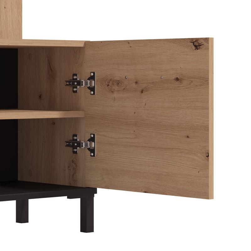 ΕΠΙΠΛΟ ΧΩΛ CAPITELLO ARTISAN-ΜΑΥΡΟ-ΜΑΥΡΟ ΜΑΤ FOIL 90x33x191εκ fxtr