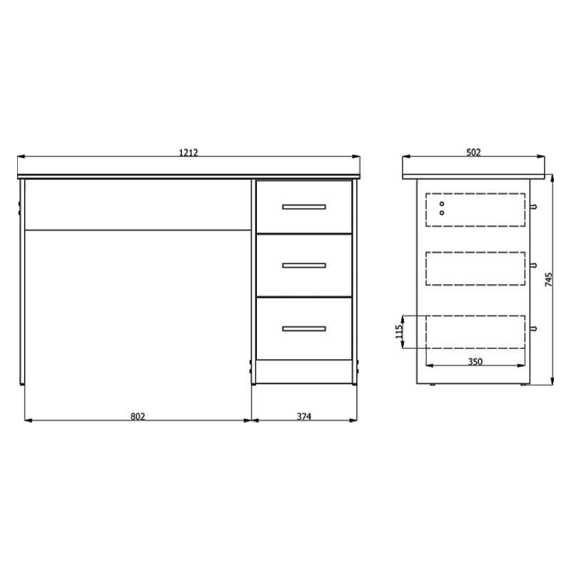 ΓΡΑΦΕΙΟ Leo Sonoma 121x50x75εκ