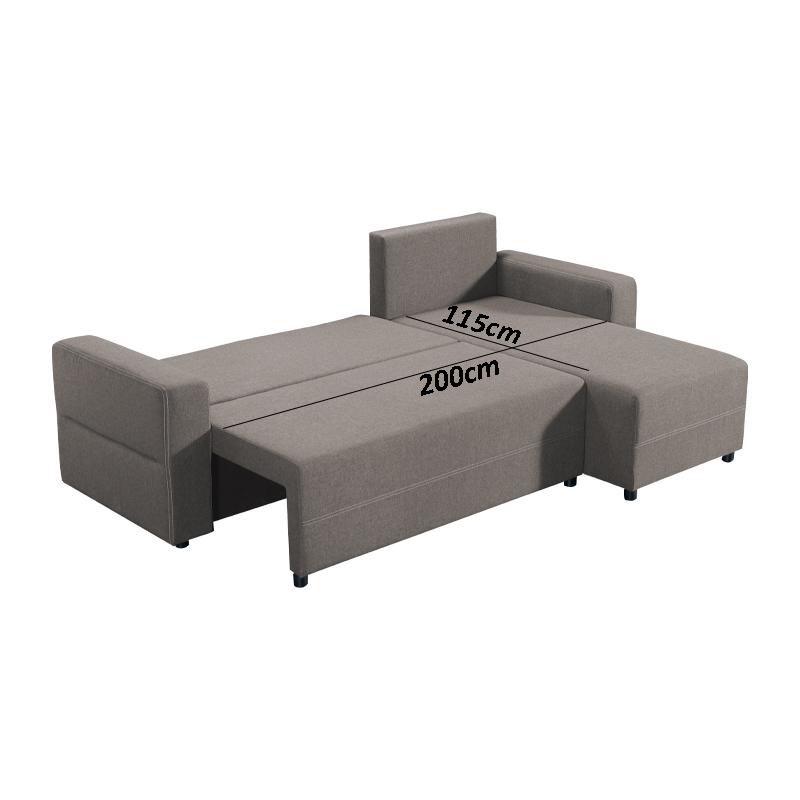 ΚΑΝΑΠΕΣ ΓΩΝΙΑ Fylliana RAVENA ΚΑΦΕ ΧΡΩΜΑ 236x151x80εκ