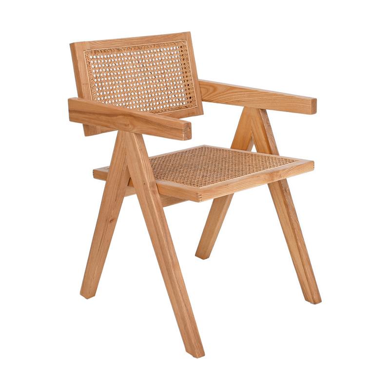 ΚΑΡΕΚΛΑ ΑΠΟ ΜΑΣΙΦ ΞΥΛΟ ΟΞΙΑΣ ΜΕ ΜΠΡΑΤΣΑ Fylliana "Evergreen" ΦΥΣΙΚΟ ΧΡΩΜΑ 52x59x80εκ