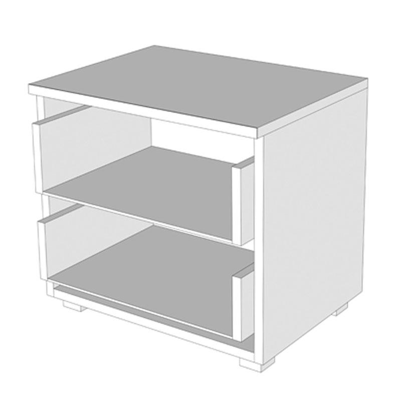 ΚΟΜΟΔΙΝΟ Uni NO2F Λευκό 44,5x33,5x43εκ