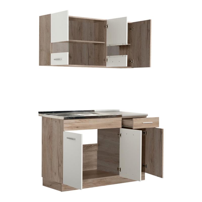 ΚΟΥΖΙΝΑ DALILA 120 GREY OAK / ΛΕΥΚΟ 120x51,5x206,5εκ