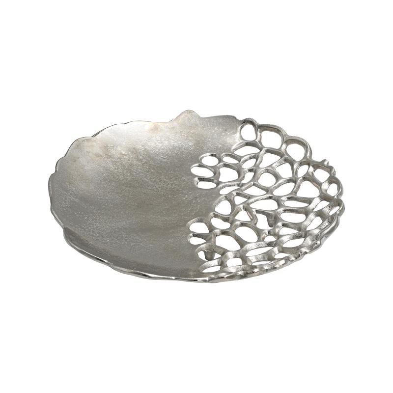 ΜΕΤΑΛΛΙΚΟΣ ΔΙΑΚΟΣΜΗΤΙΚΟΣ ΔΙΣΚΟΣ Fylliana FL8847 ΑΣΗΜΙ ΧΡΩΜΑ 33x33x5εκ