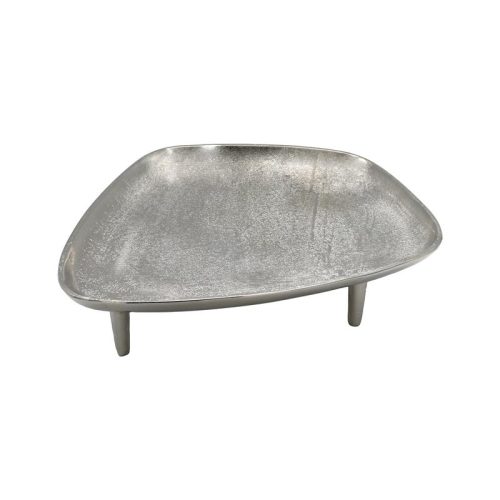 ΜΕΤΑΛΛΙΚΟΣ ΔΙΑΚΟΣΜΗΤΙΚΟΣ ΔΙΣΚΟΣ ΜΕ ΠΟΔΙ Fylliana FL12315 ΑΣΗΜΙ ΧΡΩΜΑ 34x28x7εκ