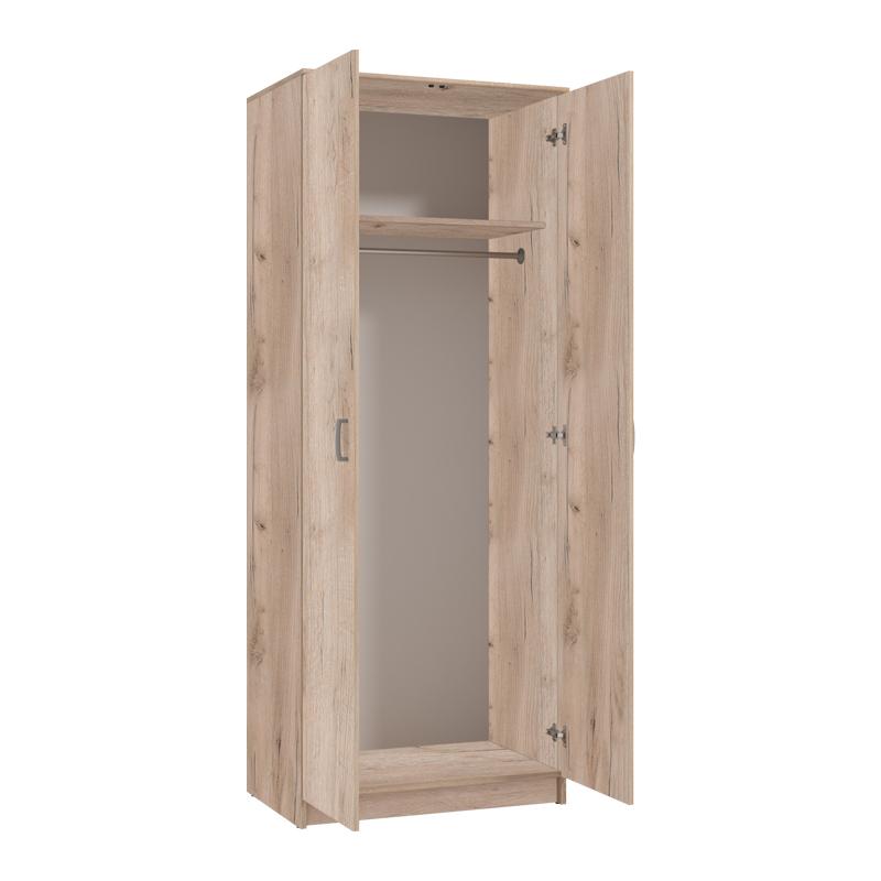 ΝΤΟΥΛΑΠΑ HANA 2Κ GREY OAK 80x52x205εκ