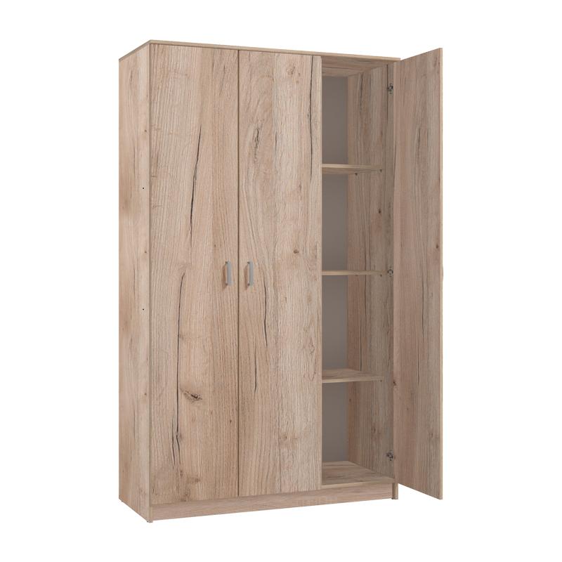 ΝΤΟΥΛΑΠΑ HANA 3K GREY OAK 120x52x205εκ