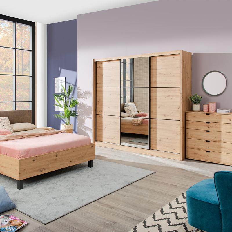 ΝΤΟΥΛΑΠΑ NAVARA ΜΕ ΚΑΘΡΕΦΤΗ 245 OG ARTISAN OAK 242x60x215,5εκ