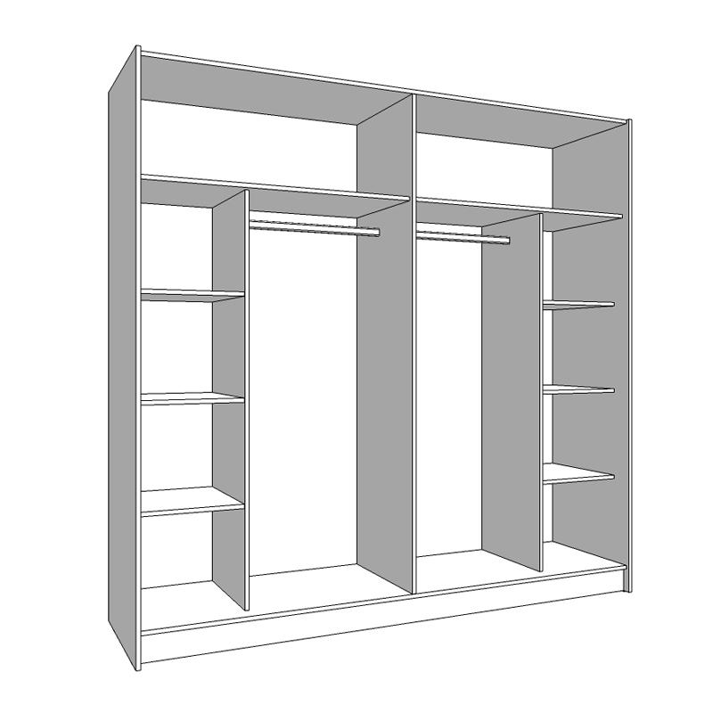 ΝΤΟΥΛΑΠΑ SIERRA 220 ARTISAN OAK 217x62.5x210εκ