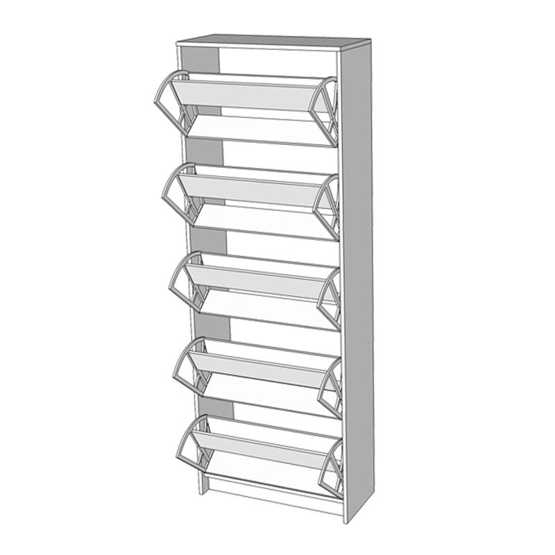 ΠΑΠΟΥΤΣΟΘΗΚΗ Hugo 25 Grey Oak 67x28x191,5εκ
