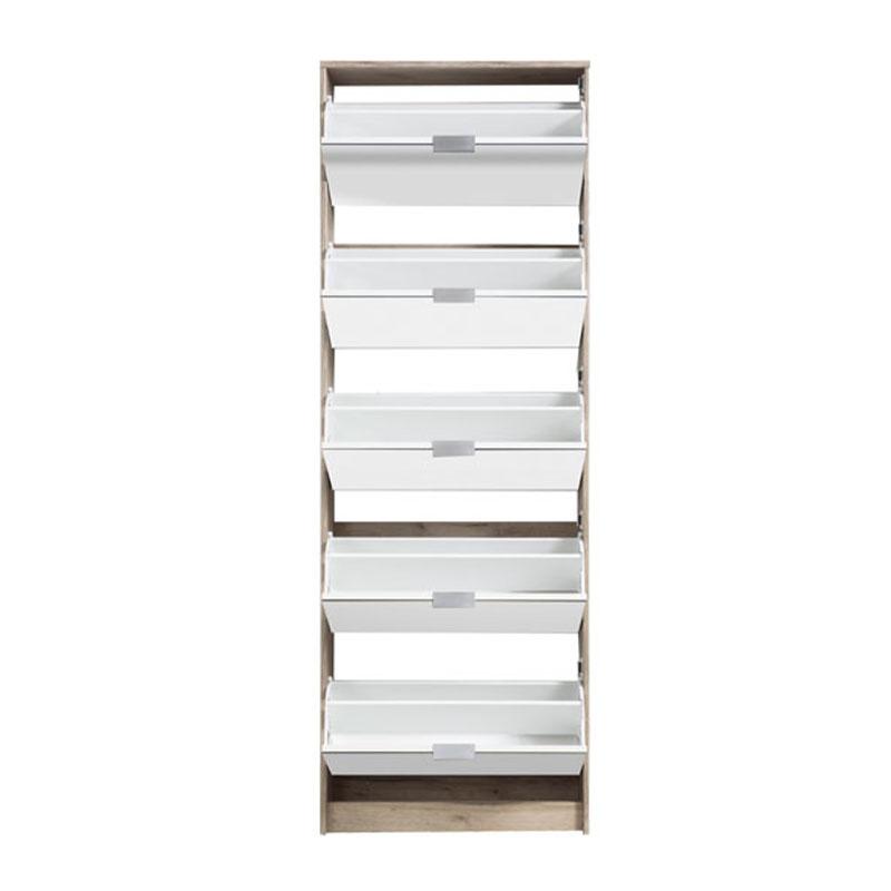 ΠΑΠΟΥΤΣΟΘΗΚΗ Hugo 25 Grey Oak ΜΕ ΚΑΘΡΕΦΤΗ 67x28x191,5εκ