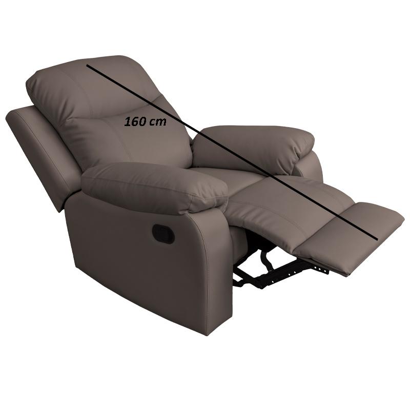 ΠΟΛΥΘΡΟΝΑ Fylliana RELAX CHICAGO 1122 ΓΚΡΙ-ΜΟΚΑ ΤΕΧΝΟΔΕΡΜΑ 97x90x100εκ