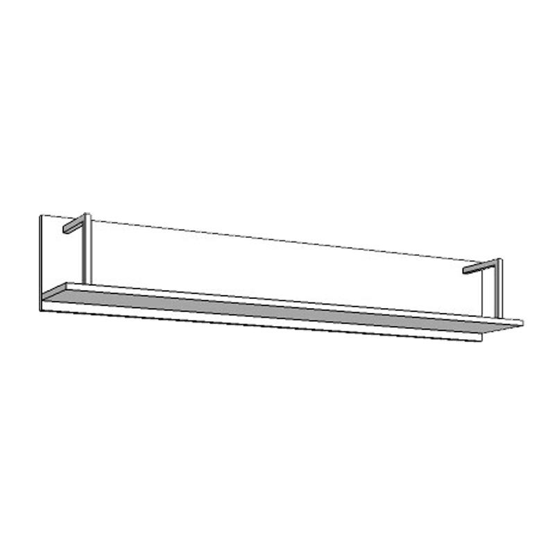 ΡΑΦΙ ΤΟΙΧΟΥ SARDINIA ZP ARTISAN OAK / ΜΑΥΡΟ 137.5x21x24εκ srd