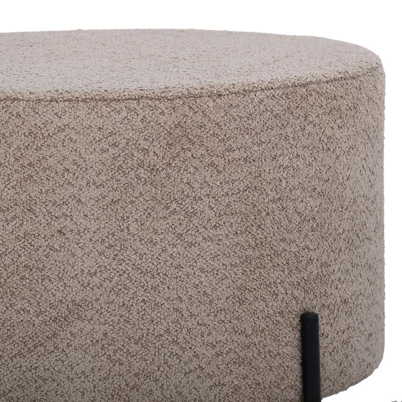 ΣΤΡΟΓΓΥΛΟ ΣΚΑΜΠΟ Fylliana Kristal CAPPUCCINO ΧΡΩΜΑ 60x40εκ