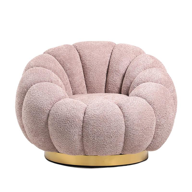 ΠΕΡΙΣΤΡΕΦΟΜΕΝΗ ΥΦΑΣΜΑΤΙΝΗ ΠΟΛΥΘΡΟΝΑ Fylliana Delori ΡΟΖ ΥΦΑΣΜΑ 98x97x69εκ