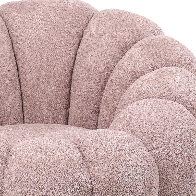 ΠΕΡΙΣΤΡΕΦΟΜΕΝΗ ΥΦΑΣΜΑΤΙΝΗ ΠΟΛΥΘΡΟΝΑ Fylliana Delori ΡΟΖ ΥΦΑΣΜΑ 98x97x69εκ