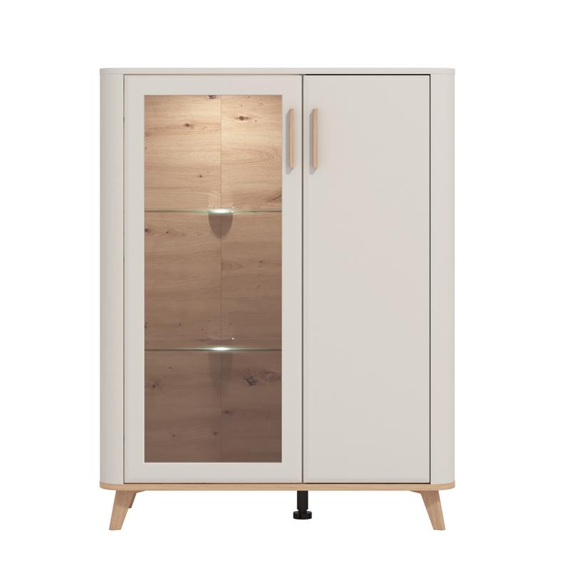 ΒΙΤΡΙΝΑ DARWEN 2K VS1 117 CASHMERE/ARTISAN OAK/CASHMERE MATT FOIL 90x40x117εκ