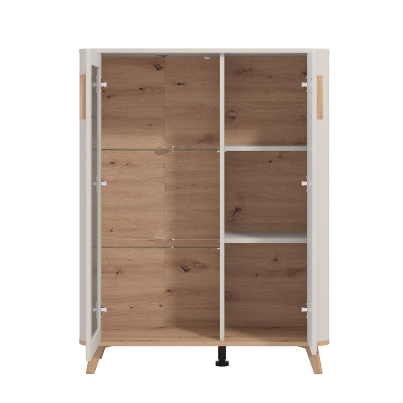 ΒΙΤΡΙΝΑ DARWEN 2K VS1 117 CASHMERE/ARTISAN OAK/CASHMERE MATT FOIL 90x40x117εκ