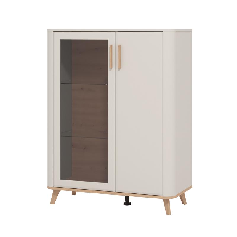 ΒΙΤΡΙΝΑ DARWEN 2K VS1 117 CASHMERE/ARTISAN OAK/CASHMERE MATT FOIL 90x40x117εκ