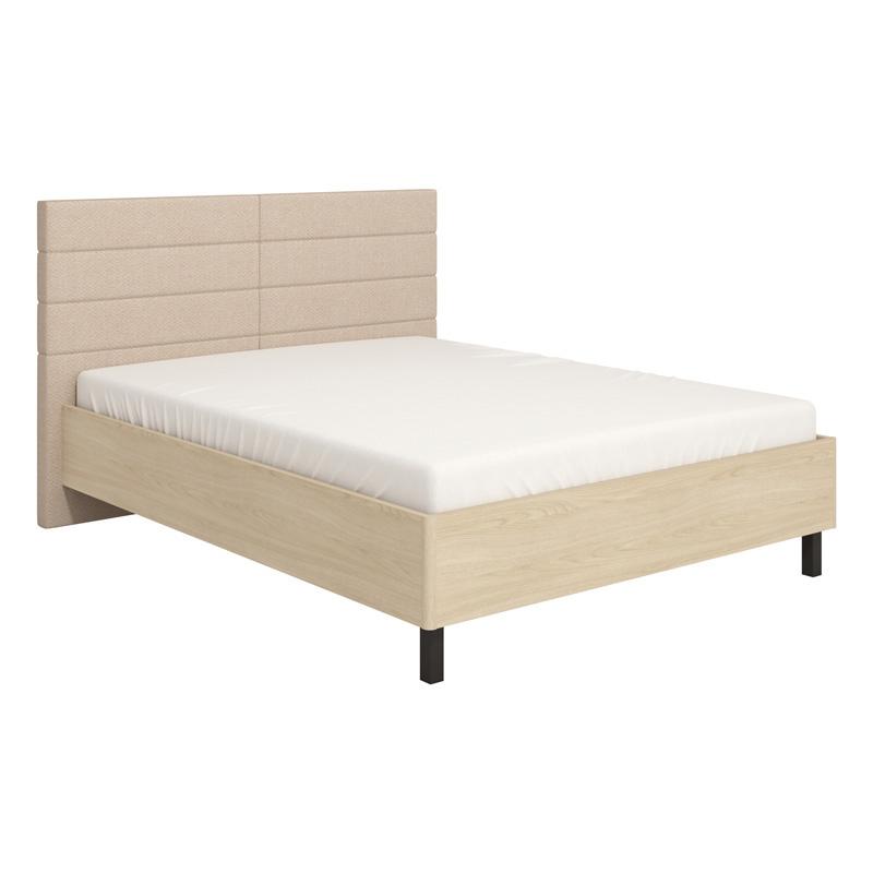 ΔΙΠΛΟ ΚΡΕΒΑΤΙ ARBELA 180 LIGHT PORT ΧΡΩΜΑ ΜΕ ΜΠΕΖ ΥΦΑΣΜΑ 198x214x115εκ