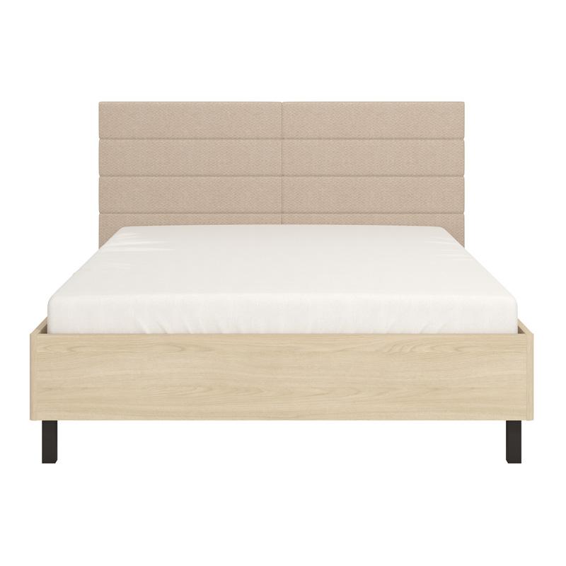 ΔΙΠΛΟ ΚΡΕΒΑΤΙ ARBELA 180 LIGHT PORT ΧΡΩΜΑ ΜΕ ΜΠΕΖ ΥΦΑΣΜΑ 198x214x115εκ