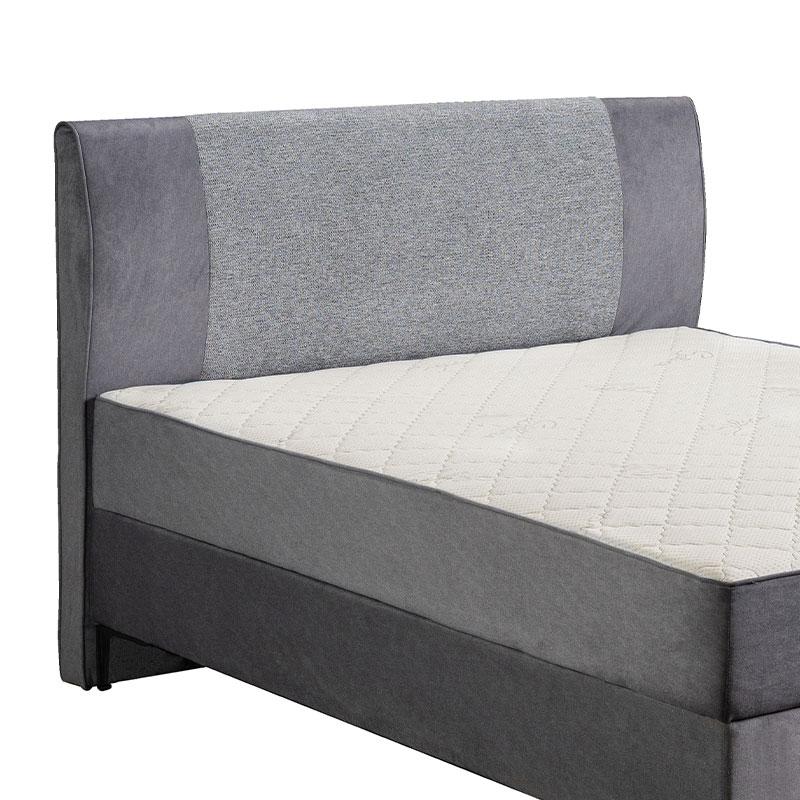 ΔΙΠΛΟ ΚΡΕΒΑΤΙ DUE BLISS ΜΕ ΑΠΟΘΗΚΕΥΤΙΚΟ ΧΩΡΟ ΓΚΡΙ-ΑΝΟΙΧΤΟ ΓΚΡΙ ΧΡΩΜΑ ΥΦΑΣΜΑΤΟΣ 165x209x115εκ