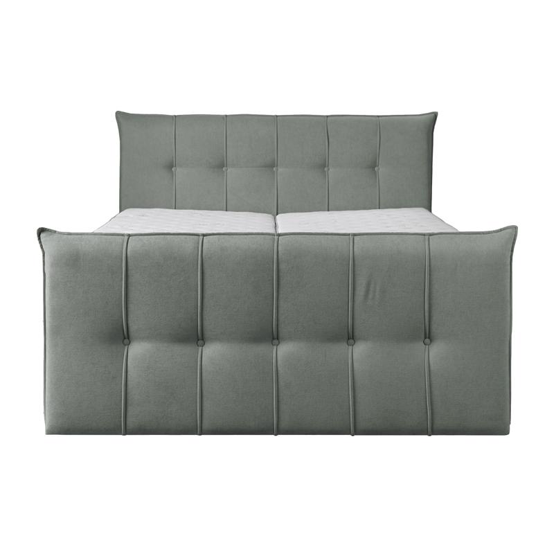 ΔΙΠΛΟ ΚΡΕΒΑΤΙ Sonic ΜΕ ΑΠΟΘΗΚΕΥΤΙΚΟ ΧΩΡΟ ΚΑΙ ΣΤΡΩΜΑ ΓΚΡΙ ΧΡΩΜΑ ΥΦΑΣΜΑΤΟΣ 222x165x115εκ (160x200)