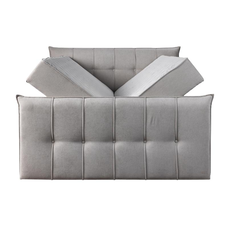 ΔΙΠΛΟ ΚΡΕΒΑΤΙ Sonic ΜΕ ΑΠΟΘΗΚΕΥΤΙΚΟ ΧΩΡΟ ΚΑΙ ΣΤΡΩΜΑ ΜΠΕΖ ΧΡΩΜΑ ΥΦΑΣΜΑΤΟΣ 222x165x115εκ (160x200)