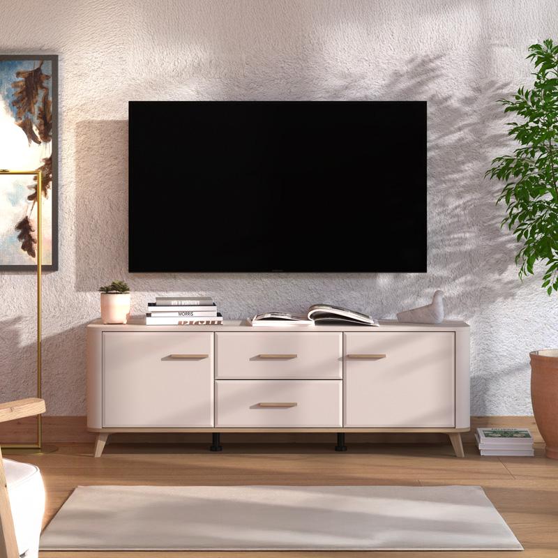 ΕΠΙΠΛΟ ΤΗΛΕΟΡΑΣΗΣ DARWEN 154 3K2F2V CASHMERE/ARTISAN OAK/CASHMERE MATT FOIL 154x40x53εκ