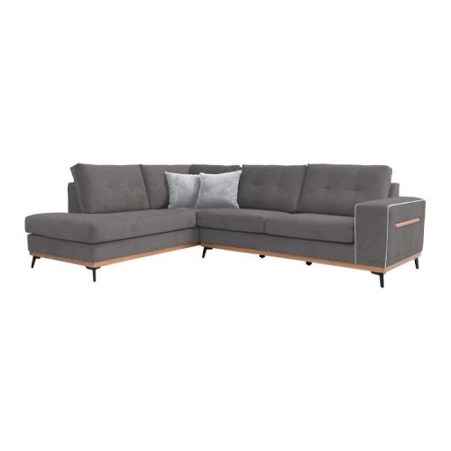 ΚΑΝΑΠΕΣ ΓΩΝΙΑ Fylliana "Sebastian" ΓΚΡΙ ΑΡΙΣΤΕΡΗ ΓΩΝΙΑ 280x220εκ