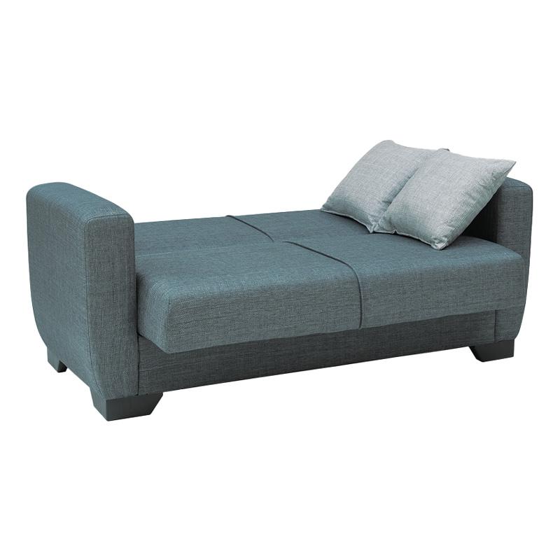 ΚΑΝΑΠΕΣ-ΚΡΕΒΑΤΙ ΔΙΘΕΣΙΟΣ Fylliana New Dolce ΓΚΡΙ ΜΕ ΑΝΟΙΧΤΟ ΓΚΡΙ ΜΑΞΙΛΑΡΙΑ 168x85x85εκ