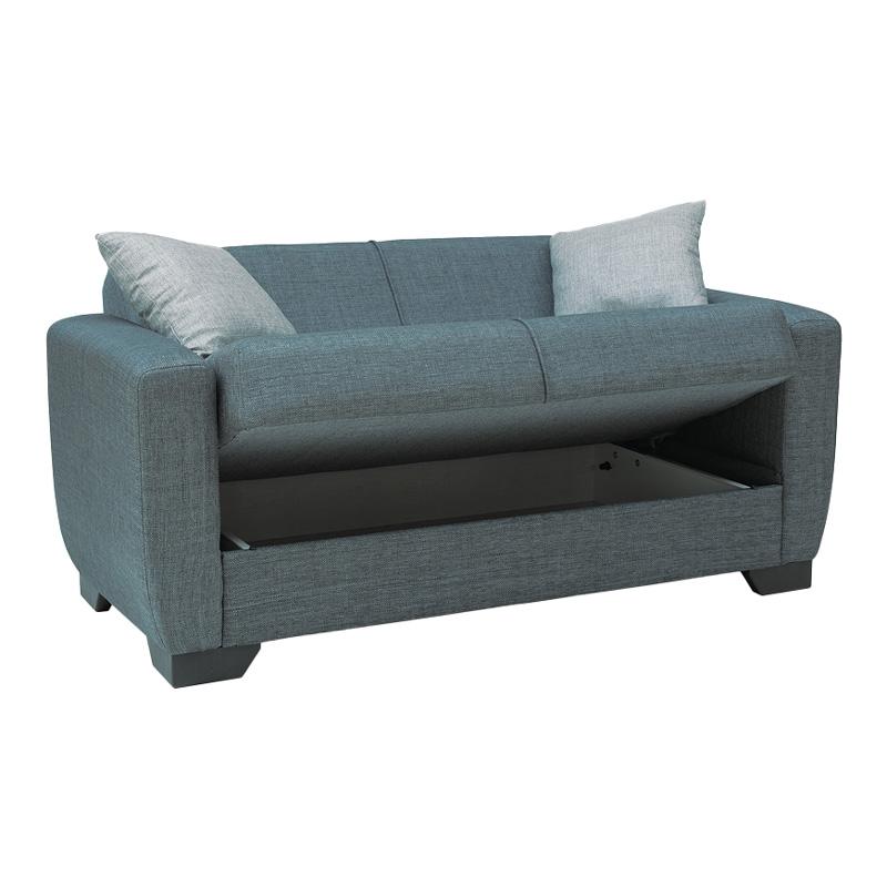 ΚΑΝΑΠΕΣ-ΚΡΕΒΑΤΙ ΔΙΘΕΣΙΟΣ Fylliana New Dolce ΓΚΡΙ ΜΕ ΑΝΟΙΧΤΟ ΓΚΡΙ ΜΑΞΙΛΑΡΙΑ 168x85x85εκ