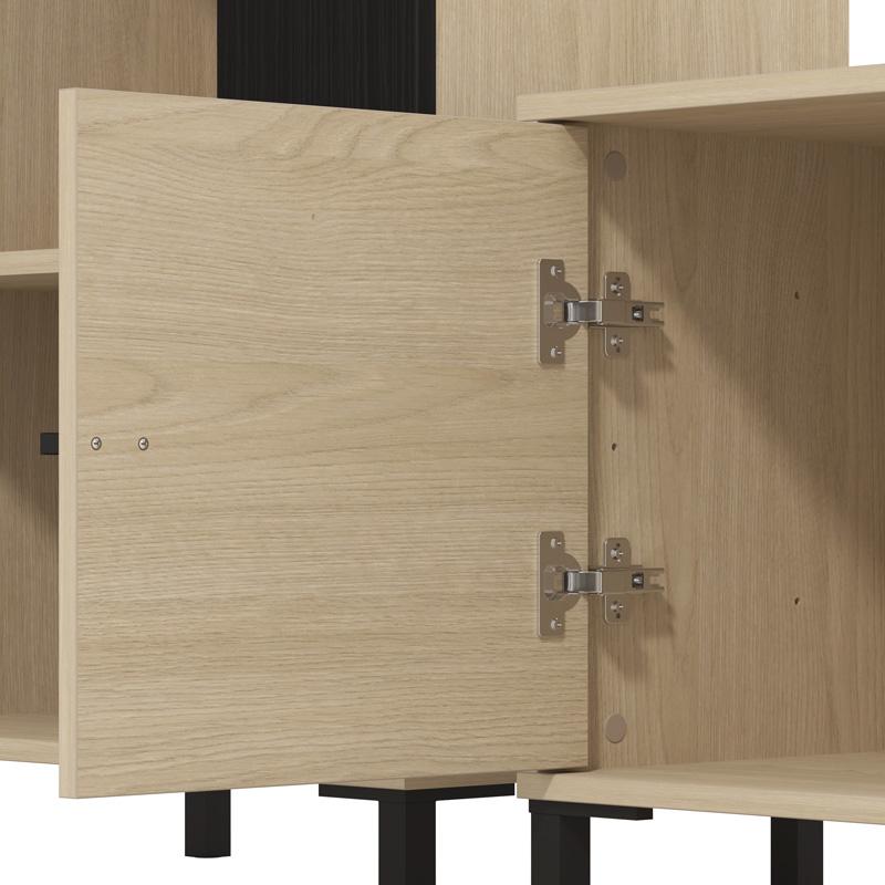 ΚΕΝΤΡΟ ΨΥΧΑΓΩΓΙΑΣ-ΣΥΝΘΕΣΗ CAMARGUE OAK-BLACK OAK 263x40x167εκ